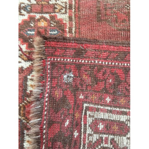 366 - Vintage Erasri Beshir Prayer Rug. Gul Design to Centre with Almond Blossom Design Border.L 106cmW 74... 