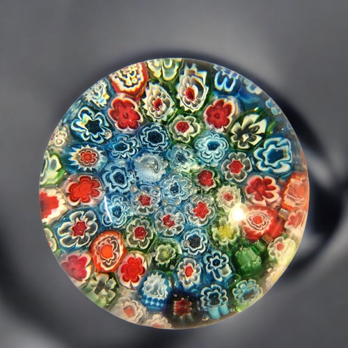 57 - Vintage Millefiori Glass Paperweights x 5