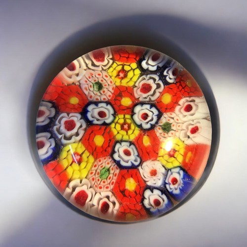 58 - 6 x Vintage Glass Paperweights Millefiori and other Designs