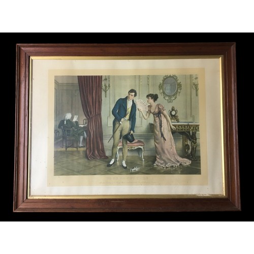 183 - Pair of Large 19th Century Coloured Etchings Prints after C Haigh Wood - 