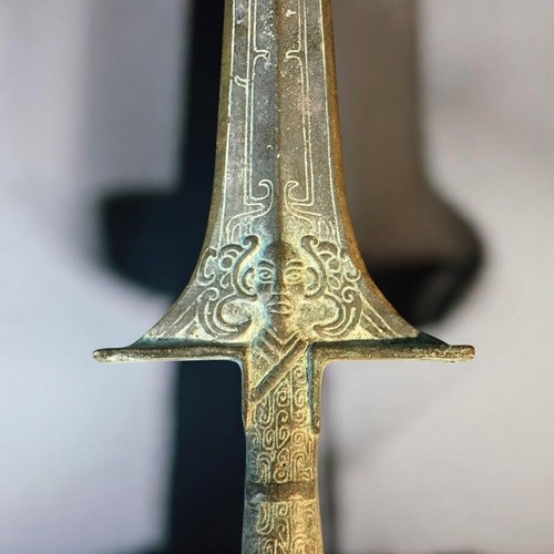 47 - Cast Bronze Reproduction Inca Style Dagger/Spear Head.L 41cmWeight 0.75 kg