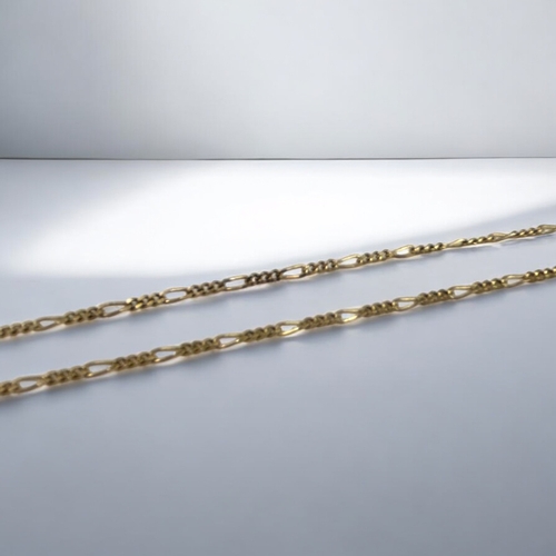 538 - A ladies 14ct Gold Figaro chain.Length - 46cmWeight - 3.6g