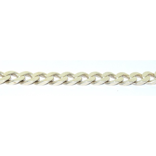 54 - 925 silver flat link lobster claw catch bracelet 60g 24cm long