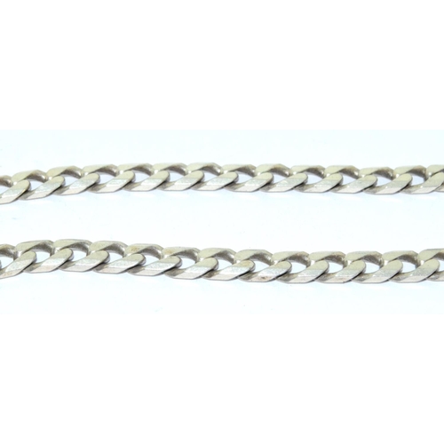 82 - 925 silver flat link neck chain with lobster claw catch 50cm long 