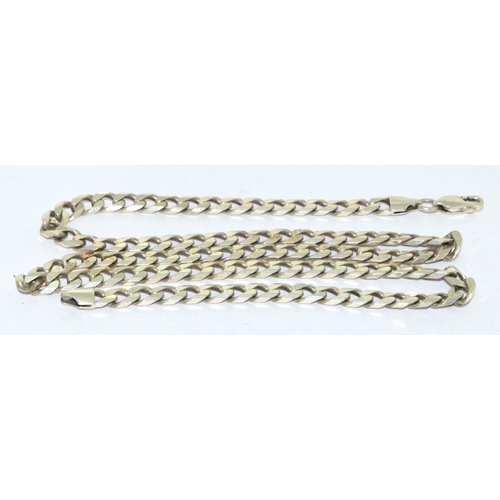 82 - 925 silver flat link neck chain with lobster claw catch 50cm long 