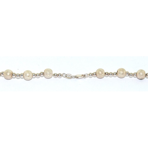 94 - 925 silver ball design necklace 33g 40cm long 