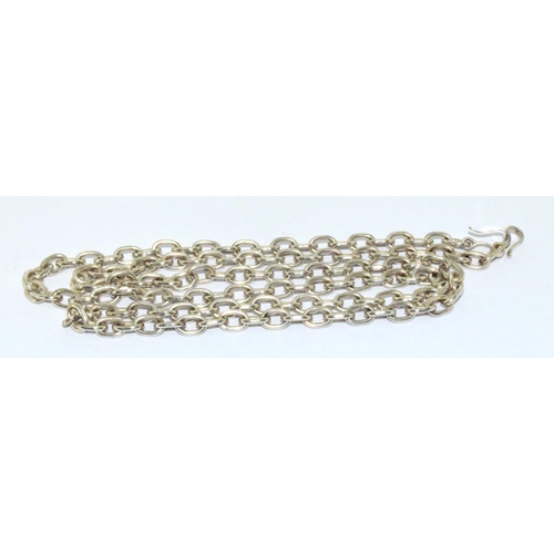 172 - 925 silver long length neck chain 75cm long 45g 