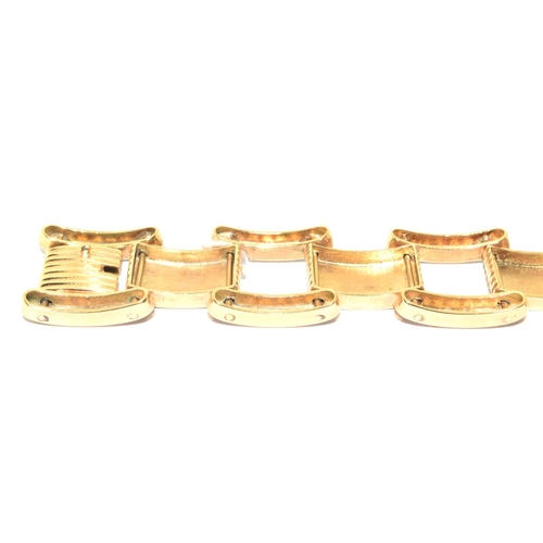 268 - 14ct yellow gold Diamond designer style bracelet