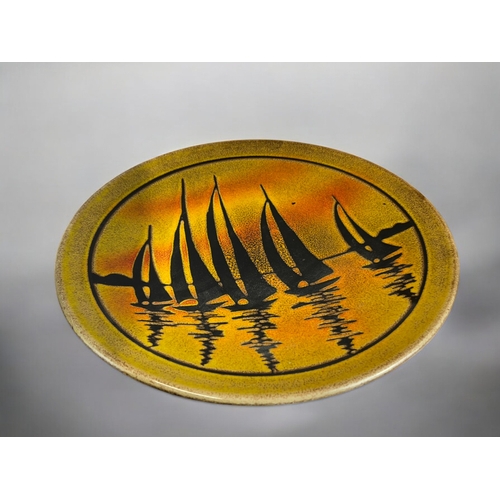 43 - Poole pottery 'Aegean' charger.Diameter - 35cm