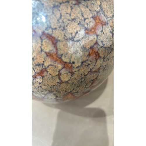 206 - A Rare Glazed Mid Century West German Stoneware vase with an earth-toned craquelure glaze, contempor... 