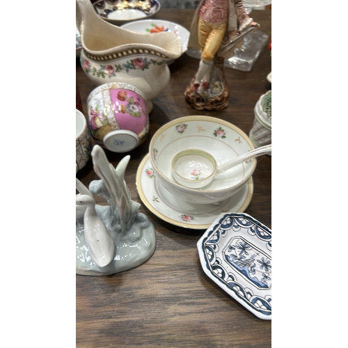 207 - Two vintage ceramic beer steins and an amber glass dish with lid. and a large collection of Antique ... 