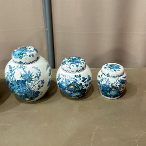 208 - Set of four Mason's Ironstone ginger jars, 