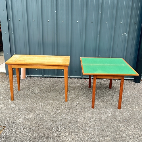 67 - 2 Military Card tables table featuring clean lines and a natural wood grain finish.