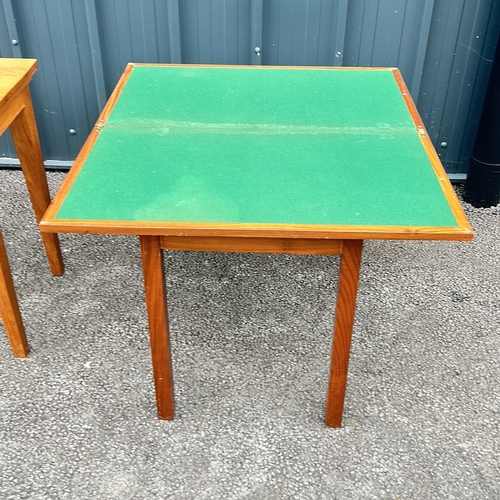 67 - 2 Military Card tables table featuring clean lines and a natural wood grain finish.