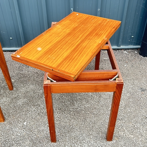 67 - 2 Military Card tables table featuring clean lines and a natural wood grain finish.