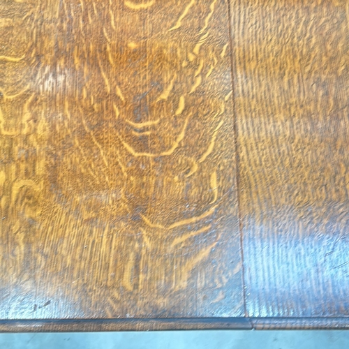 80 - Victorian oak drop-leaf table with turned legs.