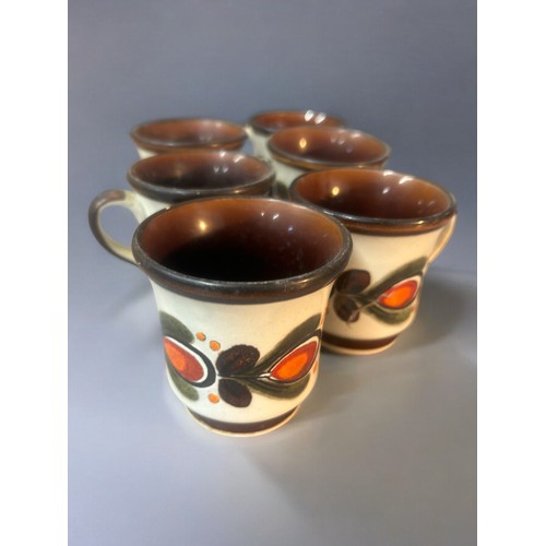 234 - A Mid Century German SMF Schramberg Retro Coffee Service - Bernau - Hand Painted