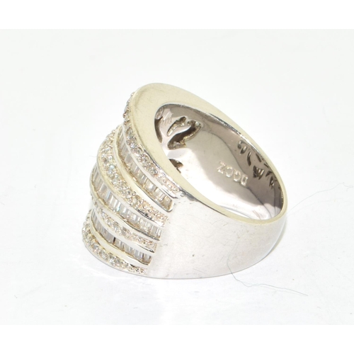 147 - Superb 7 band 925 silver ring size L