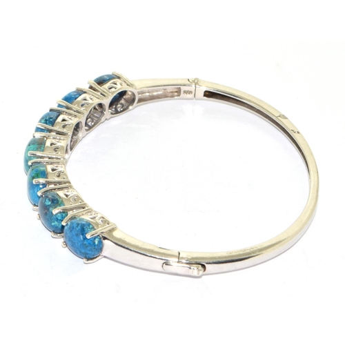 309 - Large Turquoise 925 silver bangle