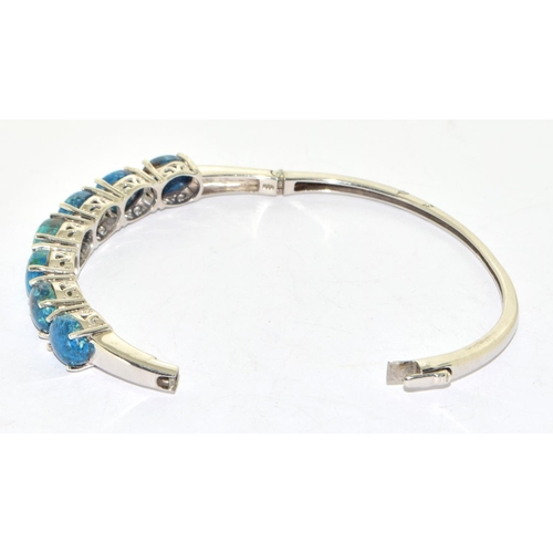 309 - Large Turquoise 925 silver bangle