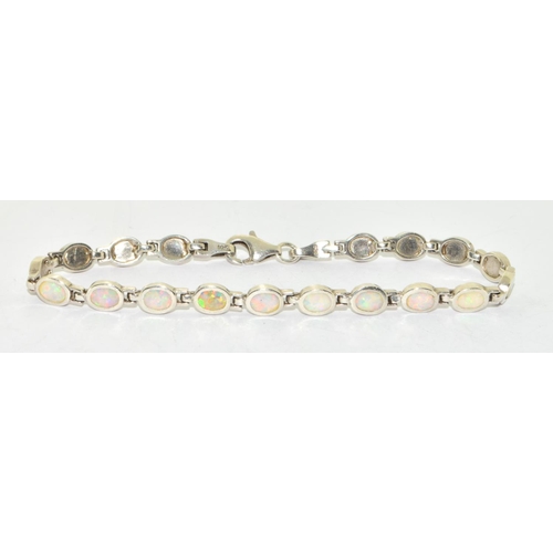 324 - Opal 925 silver line bracelet