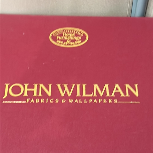 300 - Large Vintage John Wilman wallpaper and Fabric Salesman's sample book featuring floral and geometric... 