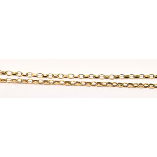 103 - 9ct gold belcher neck chain 9.1g 54cm long 