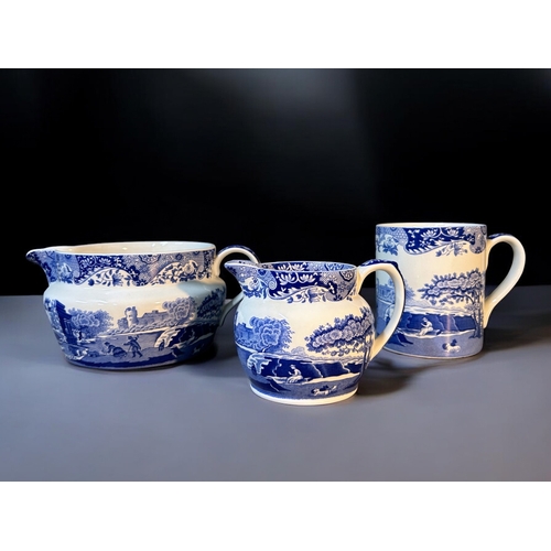 318 - A collection of Spode 'Blue Italian' Jugs & tankard.