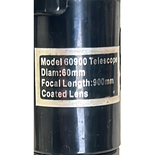 378 - Telescope, Zennox 60mm diameter, 900mm focal length, with coated lens for enhanced clarity.