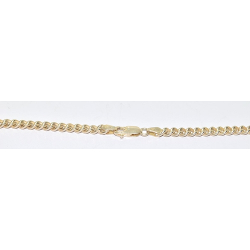 342 - Silver solid link neck chain with lobster claw clasp40cm long 20grm