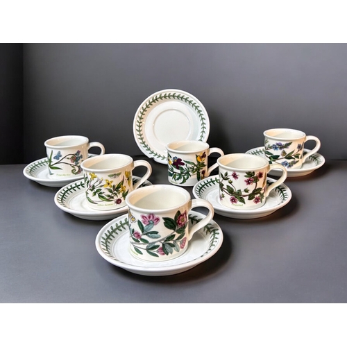 324 - A set of six Portmeirion 'Botanic Garden' cups & saucers.