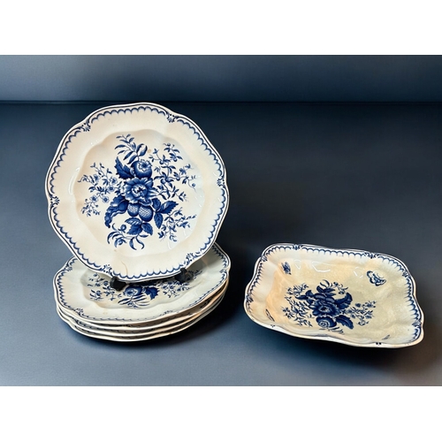 325 - A collection of 19th century English ceramics.Including Booths 'Pine Cone' pattern plates & dish... 