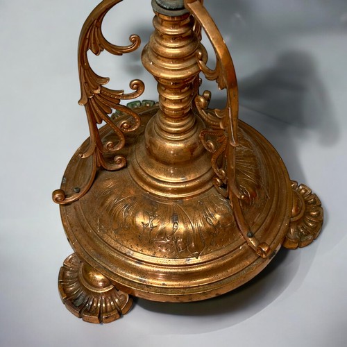 271 - A 19th century Hinks & sons copper standard oil lamp.Height - 155cm