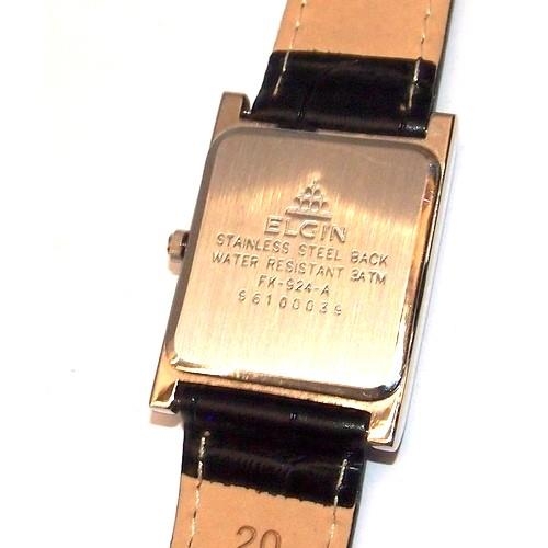 331 - Vintage Elgin quartz 24 hour indicator gents tank watch ref:FK-924-A. Working at time of listing