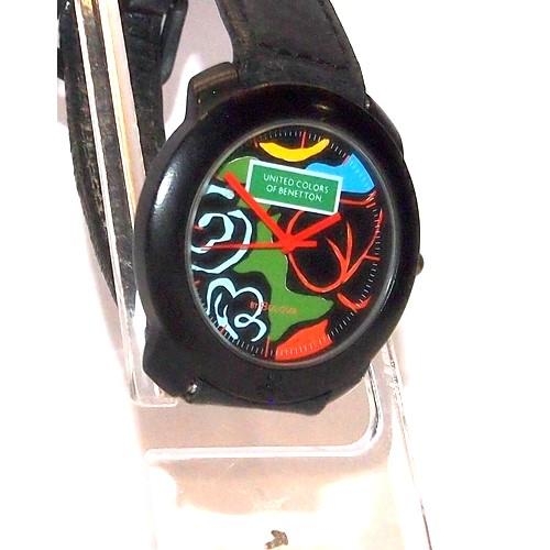 343 - Vintage United Colours of Benetton unisex quartz watch produced by Bulova. Rare completely original ... 