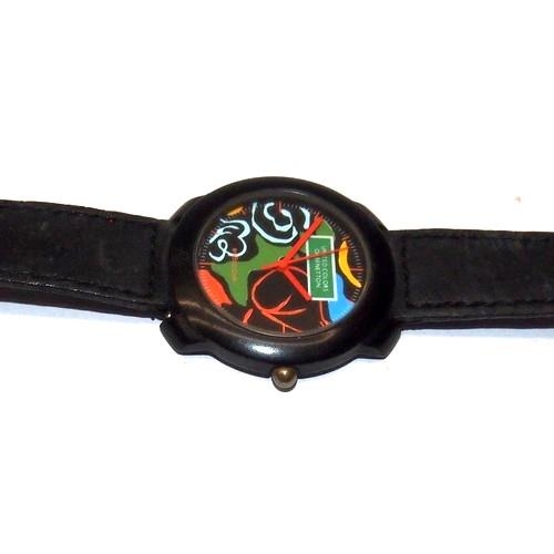 343 - Vintage United Colours of Benetton unisex quartz watch produced by Bulova. Rare completely original ... 