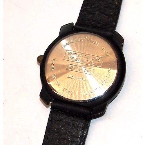 343 - Vintage United Colours of Benetton unisex quartz watch produced by Bulova. Rare completely original ... 