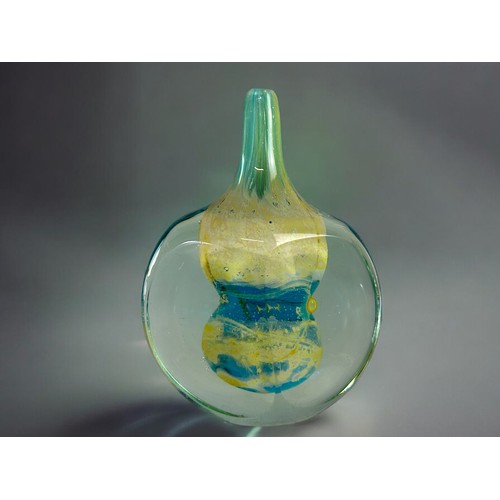 10 - A Michael Harris for Mdina 'Cut ice' lollipop glass vase. Circa 1970.Unsigned.Height -