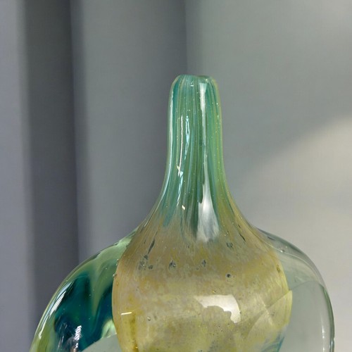 10 - A Michael Harris for Mdina 'Cut ice' lollipop glass vase. Circa 1970.Unsigned.Height -