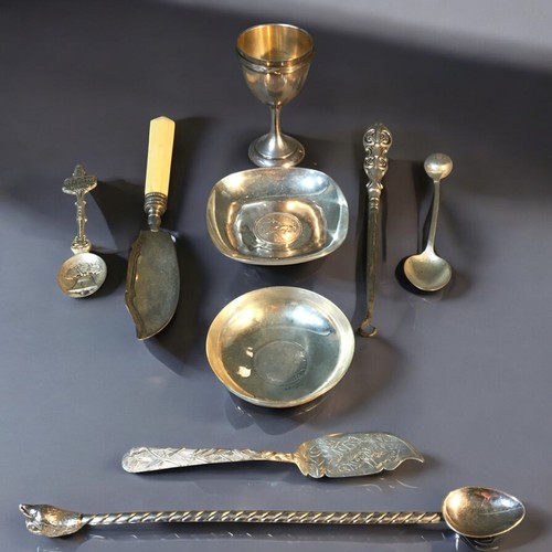 182 - Hallmarked Silver, Foreign Marked Silver and White Metal Items, to include Bowls Tea Spoon, Silver C... 