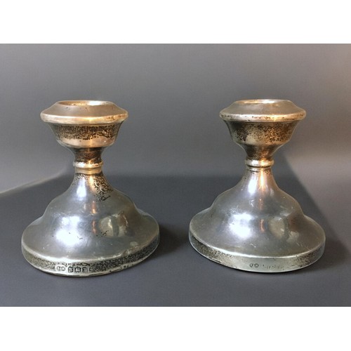 183 - Hallmarked Silver, Foreign Marked Silver and White Metal items - Dwarf Candlesticks (Weighted) Birm ... 