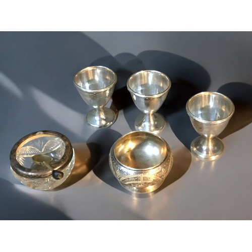 183 - Hallmarked Silver, Foreign Marked Silver and White Metal items - Dwarf Candlesticks (Weighted) Birm ... 