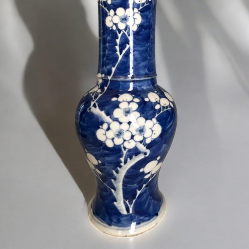 126 - A Pair of Chinese 'Prunus of cracked ice' porcelain vases.Kangi period, (1662–1722).Yen Yen form.Twi... 