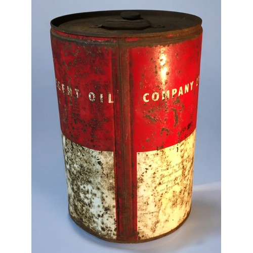 421 - Automobilia - Vintage Regent Oil Company RPM Delo Supercharged 2-3020l Oil Drum with original Brass ... 