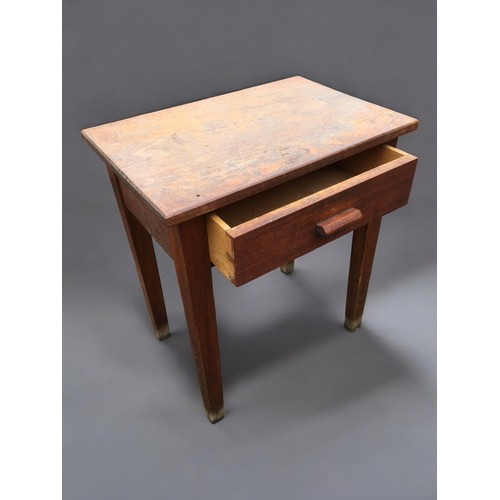 399 - 1940's Oak Utilitarian Side tables x 2 one hand made by John Bloore.