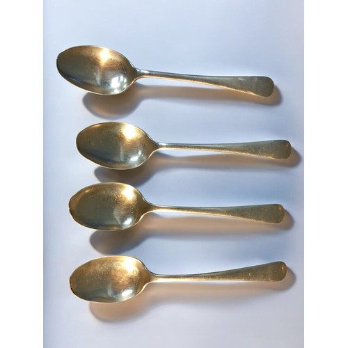 185 - Victorian and Later Silver Hall marked Teaspoons, 4 x London 1876 and 4 x Sheffield 1936. 205g.