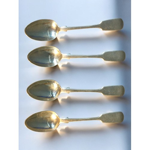 185 - Victorian and Later Silver Hall marked Teaspoons, 4 x London 1876 and 4 x Sheffield 1936. 205g.