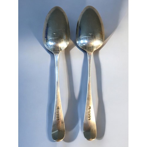 184 - Peter and Anne Bateman Georgian Silver Hallmarked Serving Spoons London 1796. 130g.