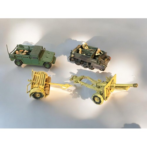 95 - Collection of Model Military tanks and Equipments all hand assembled and Decorated.