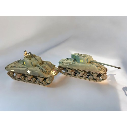 95 - Collection of Model Military tanks and Equipments all hand assembled and Decorated.